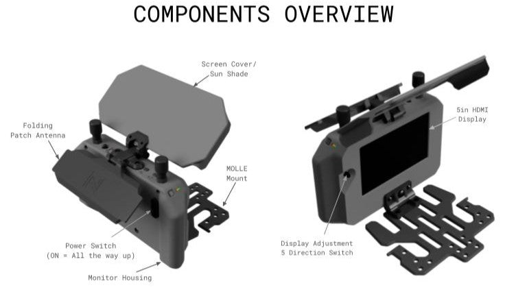 VRXM-5 FPV Monitor with Walksnail VRX - Tactical Digital HD Video
